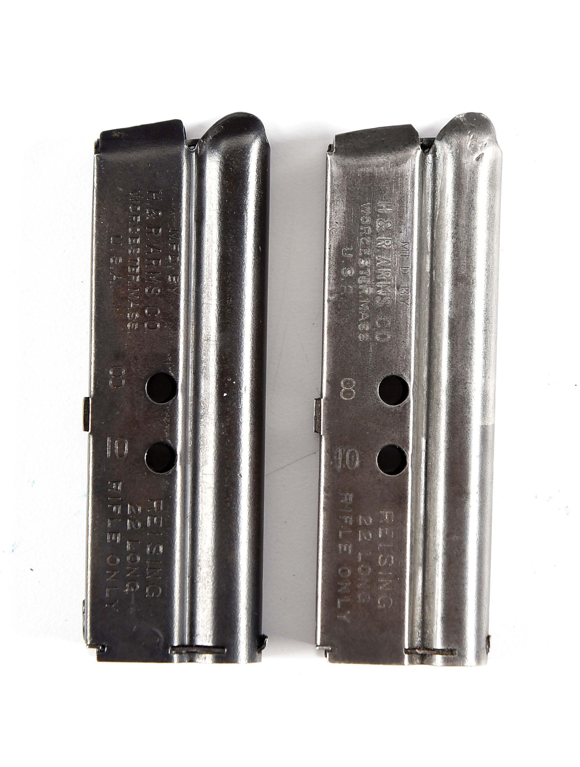 (C) WORLD WAR II HARRINGTON & RICHARDSON REISING MODEL 65 SEMI AUTOMATIC RIFLE WITH EXTRA MAGAZINES.