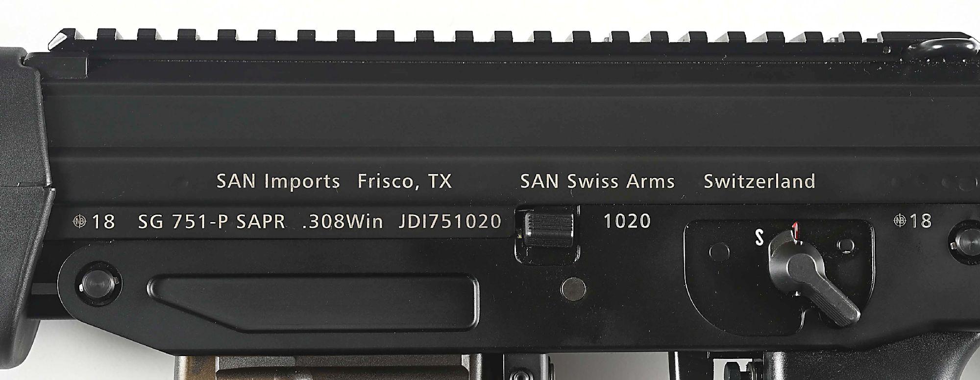 (M) EXTREMELY RARE AND FINE SIG SAUER 751P SAPR .308 WINCHESTER SEMI-AUTOMATIC RIFLE IN CASE, WITH A