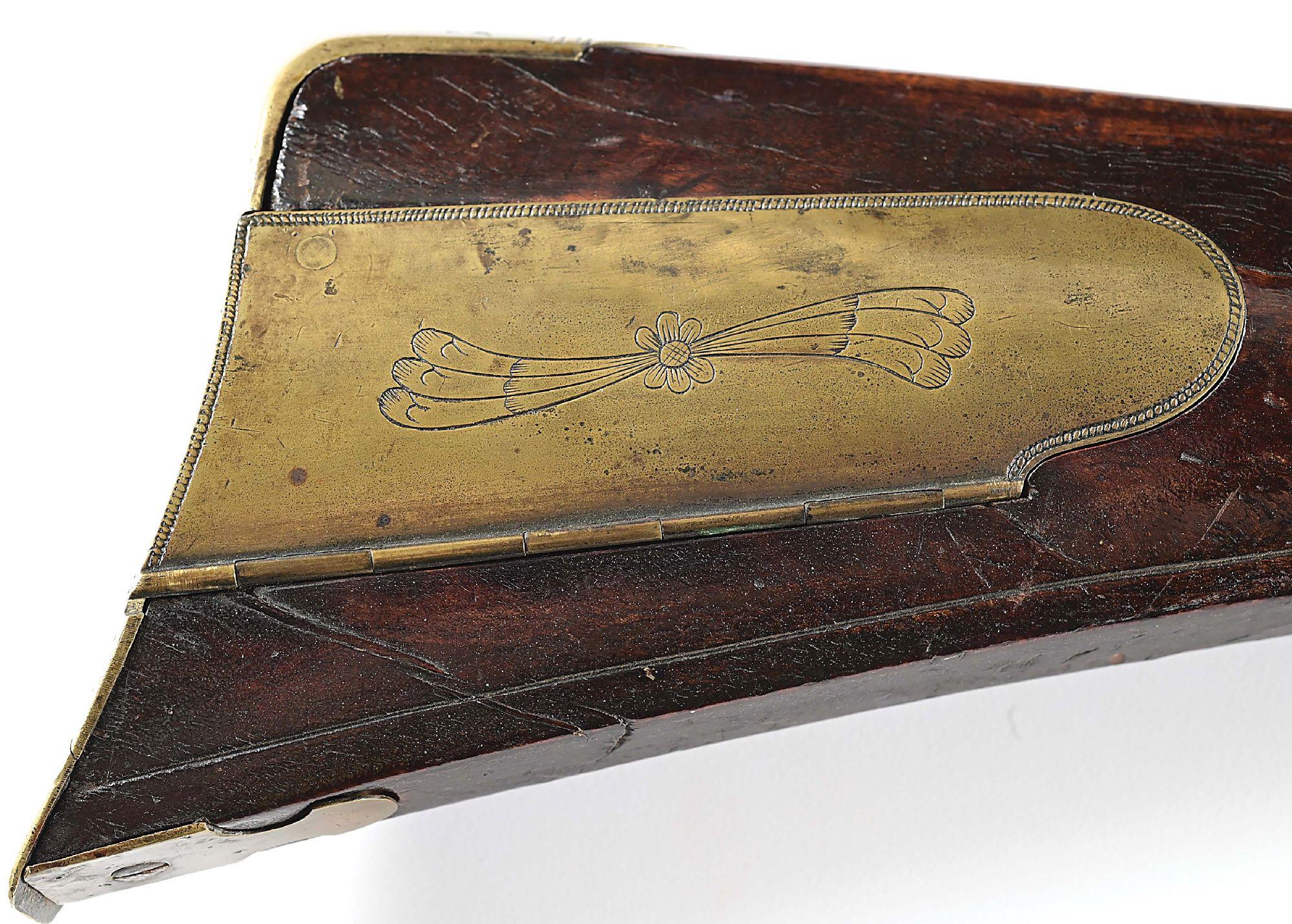 (A) BUCKS COUNTY FLINTLOCK KENTUCKY RIFLE ATTRIBUTED TO JOHN SHULER.