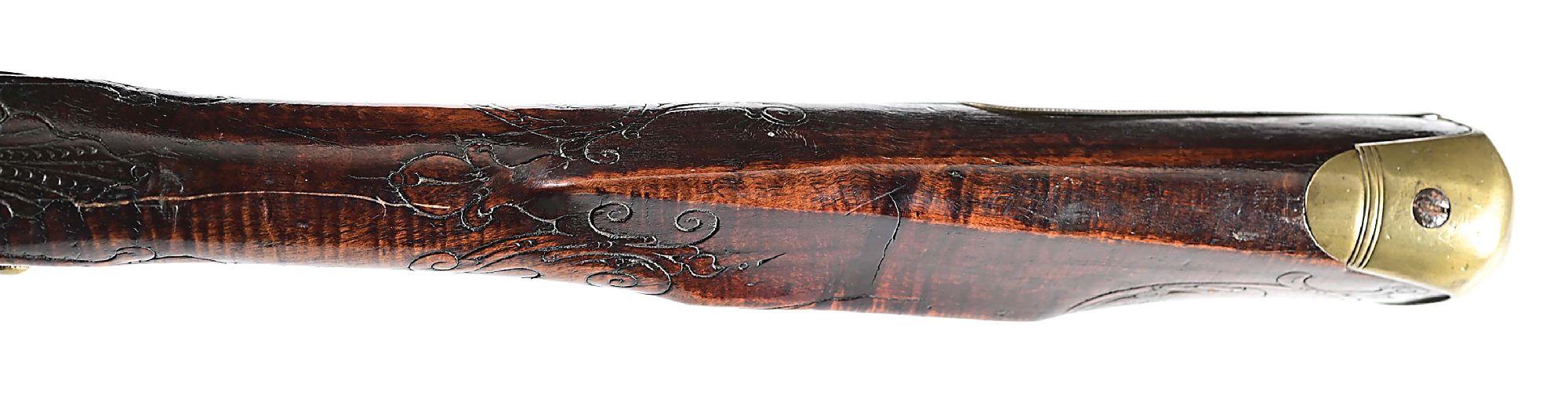 (A) BUCKS COUNTY FLINTLOCK KENTUCKY RIFLE ATTRIBUTED TO JOHN SHULER.