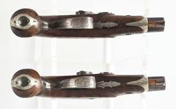 (A) RARE CASED PAIR OF HENRY DERINGER PHILADELPHIA PERCUSSION PISTOLS.