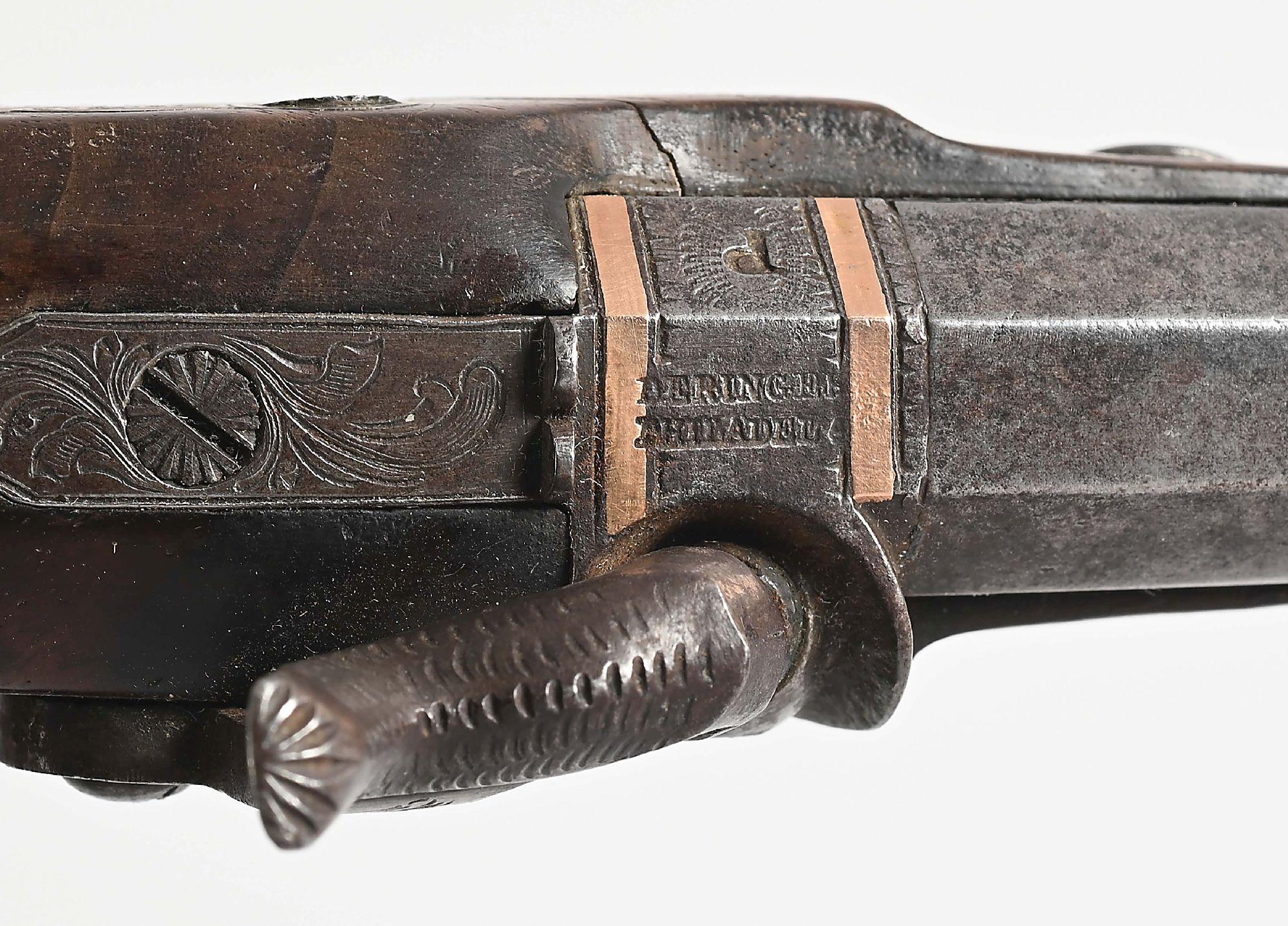 (A) RARE CASED PAIR OF HENRY DERINGER PHILADELPHIA PERCUSSION PISTOLS.
