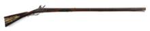 (A) INCISE CARVED FLINTLOCK KENTUCKY RIFLE SIGNED J. GRAEFF, EX. JOE KINDIG JR. COLLECTION