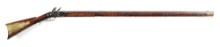 (A) RELIEF CARVED FLINTLOCK KENTUCKY RIFLE BY HENRY LECHLER.