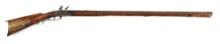 (A) RELIEF CARVED FLINTLOCK KENTUCKY RIFLE ATTRIBUTED TO FREDERICK SELL, EX KINDIG.