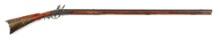 (A) JOHN MOLL JR. ALLENTOWN SIGNED FLINTLOCK KENTUCKY RIFLE, EX. JOE KINDIG JR. COLLECTION.