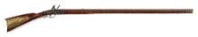 (A) GOLDEN AGE RELIEF CARVED FLINTLOCK KENTUCKY RIFLE SIGNED N. BEYER.