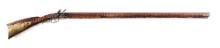 (A) RELIEF CARVED FLINTLOCK KENTUCKY RIFLE SIGNED DANIEL MEYLAN.
