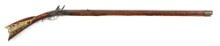 (A) INCISE CARVED AND SILVER INLAID SAMUEL DRIESBACH FLINTLOCK KENTUCKY RIFLE.