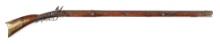 (A) INCISE CARVED FOLK ART FLINTLOCK KENTUCKY RIFLE.