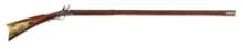 (A) INCISE CARVED FLINTLOCK KENTUCKY RIFLE.