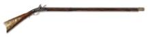 (A) RELIEF CARVED FLINTLOCK KENTUCKY RIFLE SIGNED "J. MEWHIRTER"