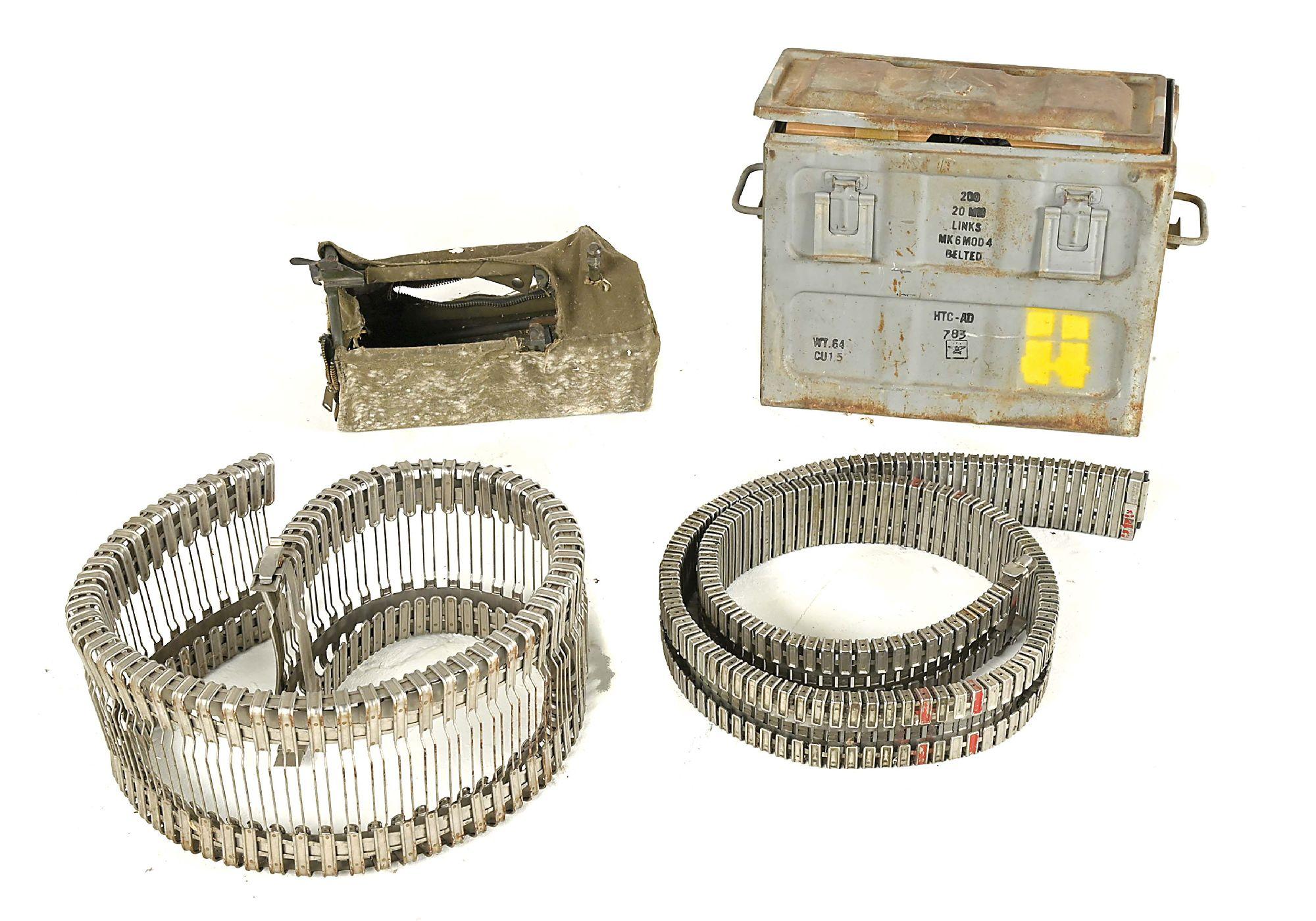 LOT OF LINKS AND FEED CHUTES FOR THE M60 AND 20MM VULCAN.