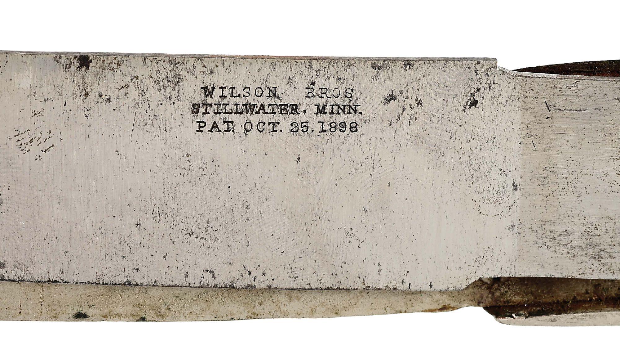 LATE 19TH CENTURY WILSON BROS SKINNING KNIFE.