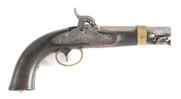 (A) US M1842 NAVY PERCUSSION PISTOL BY AMES DATED 1844.