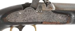 (A) US M1842 NAVY PERCUSSION PISTOL BY AMES DATED 1844.