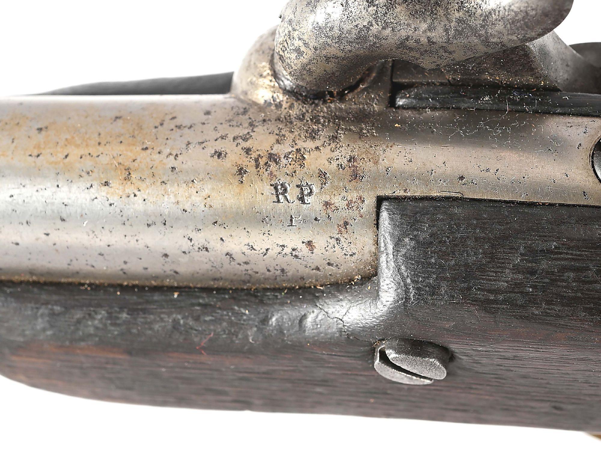 (A) US M1842 NAVY PERCUSSION PISTOL BY AMES DATED 1844.
