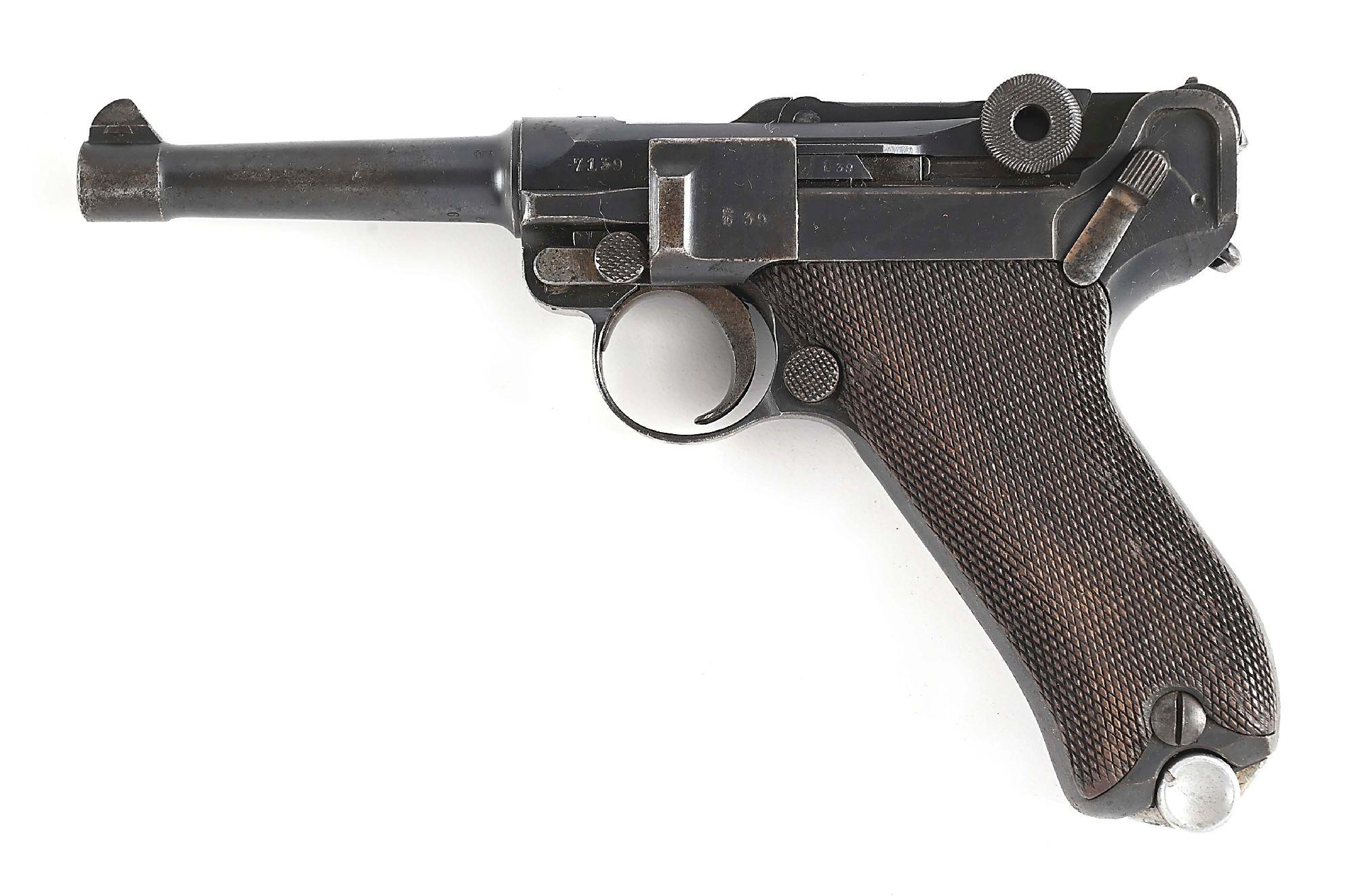 (C) UNIT MARKED 1912 ERFURT P.08 SEMI-AUTOMATIC PISTOL.