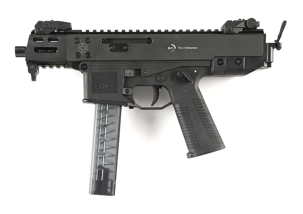 (M) B&T GHM9 9MM SEMI-AUTOMATIC PISTOL WITH CASE AND ACCESSORIES.