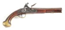 (A) BRITISH FLINTLOCK OFFICER'S PISTOL BY GRIFFIN.