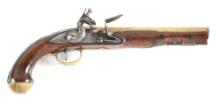 (A) BRITISH FLINTLOCK OFFICER'S PISTOL BY ADAMS AND CLARKE.