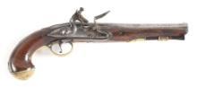 (A) FLINTLOCK OFFICER'S PISTOL BY T. BLOCKLEY.