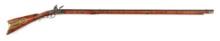 (A) SILVER INLAID FLINTLOCK KENTUCKY RIFLE.