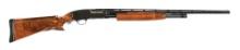 (C) CUSTOM STOCKED WINCHESTER MODEL 42 SLIDE ACTION SHOTGUN.