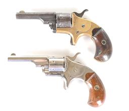 (A) LOT OF 2 COLT OPEN TOP POCKET MODEL SINGLE ACTION REVOLVERS.