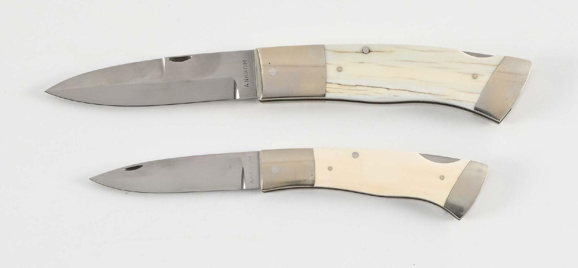 LOT OF 2: W.E. ANKROM FOLDING KNIVES.