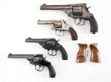 (A) LOT OF 4: TIP UP REVOLVERS.