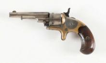 (A) RARE LONG BARREL EJECTOR MODEL COLT OPEN TOP POCKET MODEL SINGLE ACTION REVOLVER.
