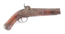 (A) AMERICAN STOCKED ERCUSSION PISTOL.