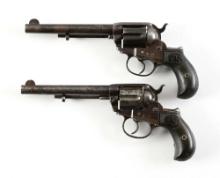 (C) LOT OF 2: COLT 1877 THUNDERER AND LIGHTNING DOUBLE ACTION REVOLVERS