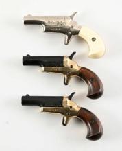(C) LOT OF 3: COLT 4TH MODEL DERRINGER SINGLE SHOT RIMFIRE PISTOL.