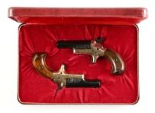 (C) CASED SET OF 4TH MODEL COLT DERRINGER SINGLE SHOT PISTOLS.