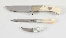 LOT OF 3: FIXED BLADE KNIVES.