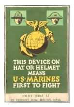 US WWI MARINE CORPS RECRUITMENT POSTER.