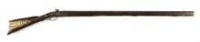 (A) RELIEF CARVED MODERN STOCKED PERCUSSION KENTUCKY RIFLE.