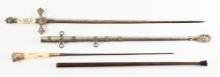 LOT OF 2: MASONIC FRATERNAL SWORD AND SWORD CANE.