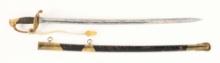 US CIVIL WAR MODEL 1850 FOOT OFFICER'S SWORD.