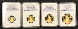 Eagle 25th Anniversary Gold Coin Set PF 70 Ultra Cameo