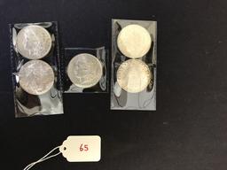 5 Morgan Dollars all Uncirculated