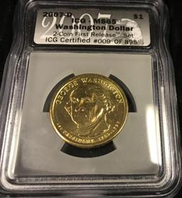2007 Washington Dollar and 2007 Walking Liberty Dollar