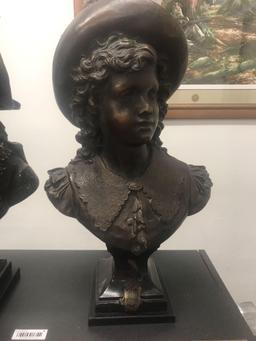 Pair of Busts on Marble Base
