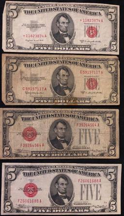 4 $5 Red Seals