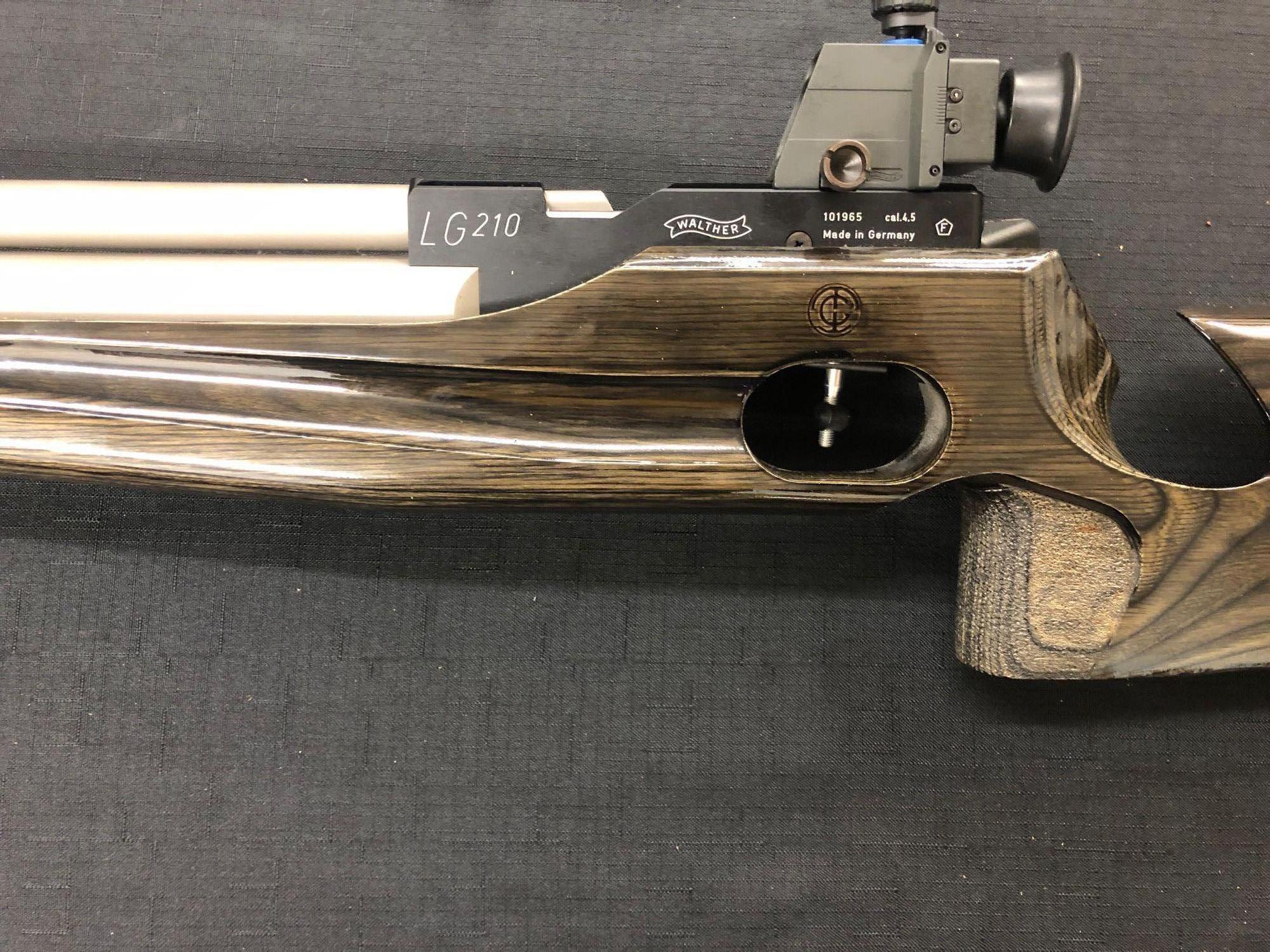 Walther LG210 Silver 4.5cal target sights