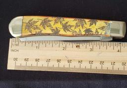W.R. Case & Sons Cutlery Co., Item No. 08279, S4 62S4 SS, trapper BN SM, Yellow Chestnut