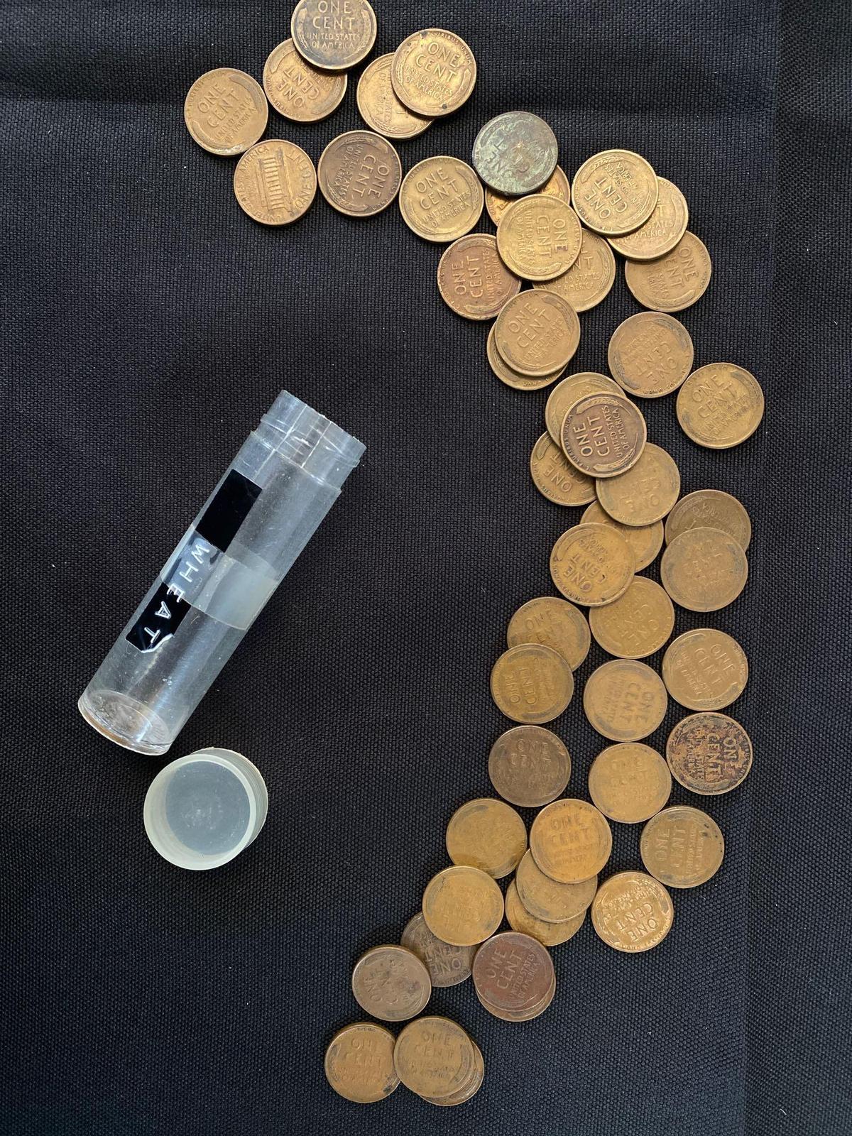 1 Roll of Approximately 50 Wheat Pennies
