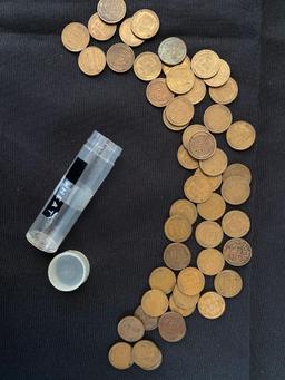 1 Roll of Approximately 50 Wheat Pennies